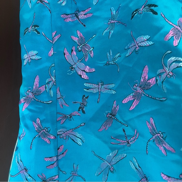 Vintage Dragonfly 100% Silk Cheongsam Tie Halter - Picture 6 of 13